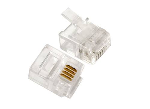 TEL6極4芯 モジュラープラグ(1袋50個)